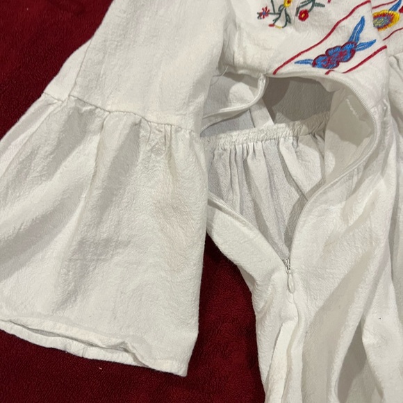 XS Maxi Linen embroidered Dress side zipper - Picture 5 of 6